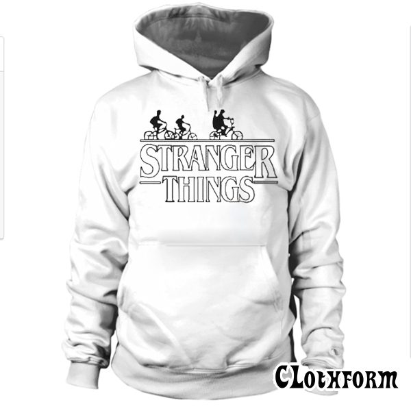 stranger things hoodie pink